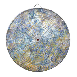 石板の石造りの写真の投げ矢板 ダーツボード