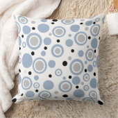 石板の青い幾何学円 クッション (ブランケット)