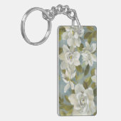 石板の青のGardenias キーホルダー (正面左)
