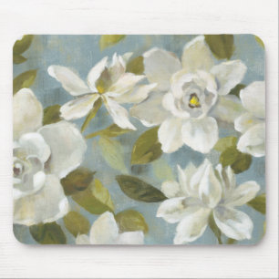 石板の青のGardenias マウスパッド