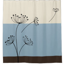 石板の青、アイボリーおよびブラウンの野生の花