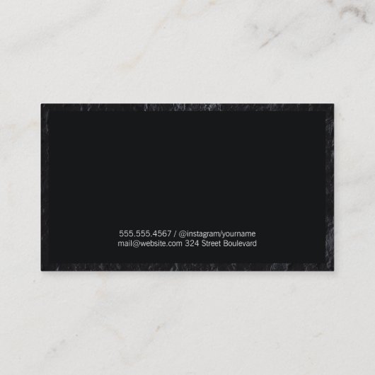 石板クラシックトリム |モノグラム |エグゼクティブ 名刺 (裏面)