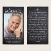 石板クロスフォトメモリアル祈りの言葉カード (正面&裏面)