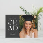 石板グラッドブロッモダンク写真卒業 招待状 (スタンド正面)