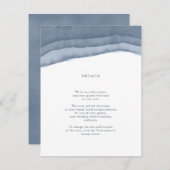 石板グラデーションブルー水結婚色の挿入 エンクロージャーカード (正面/裏面)