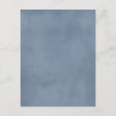 石板グラデーションブルー水結婚色の挿入 エンクロージャーカード (裏面)