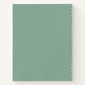 石板グリーンホワイトブラシスクリプトレシピ ノートブック (裏面)