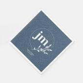 石板グレイ素朴シック結婚ズ スタンダードランチョンナプキン (角)