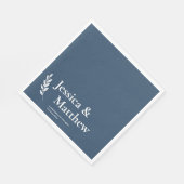 石板グレイ素朴シック結婚ズ スタンダードランチョンナプキン (角)