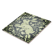 石板グレーグリーンウサギフローラウッドランド自然 タイル (側面)