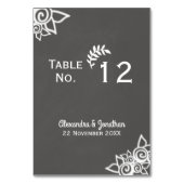 石板グレーチョークスタイルテーブル番号カード テーブルナンバー (裏面)