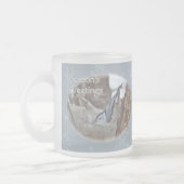 石板グレーヌサッチソンバード季節のごあいさつ フロストグラスマグカップ (左)