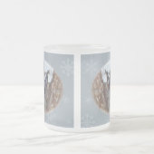 石板グレーヌサッチソンバード季節のごあいさつ フロストグラスマグカップ (中央)