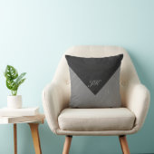 石板グレーモノグラム クッション (椅子)