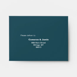 石板グレーラブタイポグラフィパターンウェディングRSVP 封筒