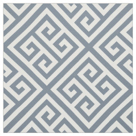 石板グレー白メッドギリシャ鍵Diag Tパターン#1 ファブリック