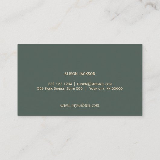 石板グレー金ゴールド級壁紙パーソナルスタイリスト 名刺 (裏面)