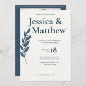 石板グ素朴レーシックオールインワン結婚ズ 招待状 (正面/裏面)