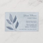 石板グ葉レイオンダスティブルーエレガントフェミニン 名刺 (正面)