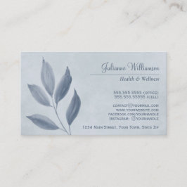 石板グ葉レイオンダスティブルーエレガントフェミニン 名刺