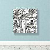 石板コテージ#10 キャンバスプリント (インサイチュ (ウッドフロア))