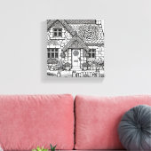 石板コテージ#13 キャンバスプリント (インサイチュ (リビング))