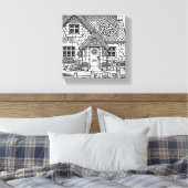 石板コテージ#13 キャンバスプリント (インサイチュ (寝室))