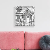 石板コテージ#14 キャンバスプリント (インサイチュ (リビング))