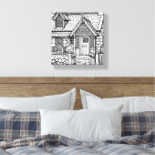 石板コテージ#14 キャンバスプリント (インサイチュ (寝室))