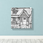 石板コテージ#14 キャンバスプリント (インサイチュ (ウッドフロア))