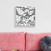 石板コテージ#15 キャンバスプリント (インサイチュ (リビング))