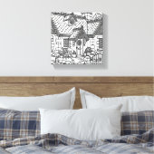 石板コテージ#15 キャンバスプリント (インサイチュ (寝室))
