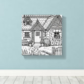 石板コテージ#19 キャンバスプリント (インサイチュ (ウッドフロア))