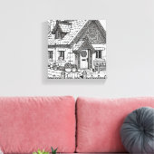 石板コテージ#1 キャンバスプリント (インサイチュ (リビング))