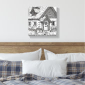 石板コテージ#1 キャンバスプリント (インサイチュ (寝室))