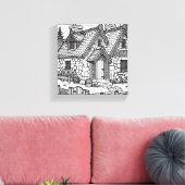 石板コテージ#2 キャンバスプリント (インサイチュ (リビング))