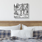 石板コテージ#2 キャンバスプリント (インサイチュ (寝室))