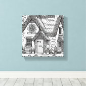 石板コテージ#30 キャンバスプリント (インサイチュ (ウッドフロア))