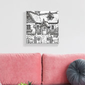 石板コテージ#3 キャンバスプリント (インサイチュ (リビング))