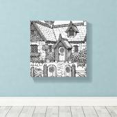 石板コテージ#3 キャンバスプリント (インサイチュ (ウッドフロア))