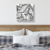 石板コテージ#40 キャンバスプリント (インサイチュ (寝室))