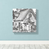 石板コテージ#40 キャンバスプリント (インサイチュ (ウッドフロア))