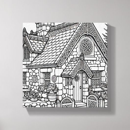 石板コテージ#40 キャンバスプリント (正面)