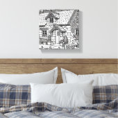 石板コテージ#43 キャンバスプリント (インサイチュ (寝室))