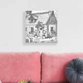 石板コテージ#46 キャンバスプリント (インサイチュ (リビング))