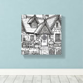 石板コテージ#48 キャンバスプリント (インサイチュ (ウッドフロア))