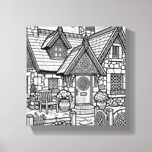 石板コテージ#48 キャンバスプリント (正面)