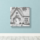 石板コテージ#49 キャンバスプリント (インサイチュ (ウッドフロア))