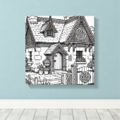 石板コテージ#4 キャンバスプリント (インサイチュ (ウッドフロア))