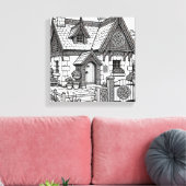 石板コテージ#4 キャンバスプリント (インサイチュ (リビング))